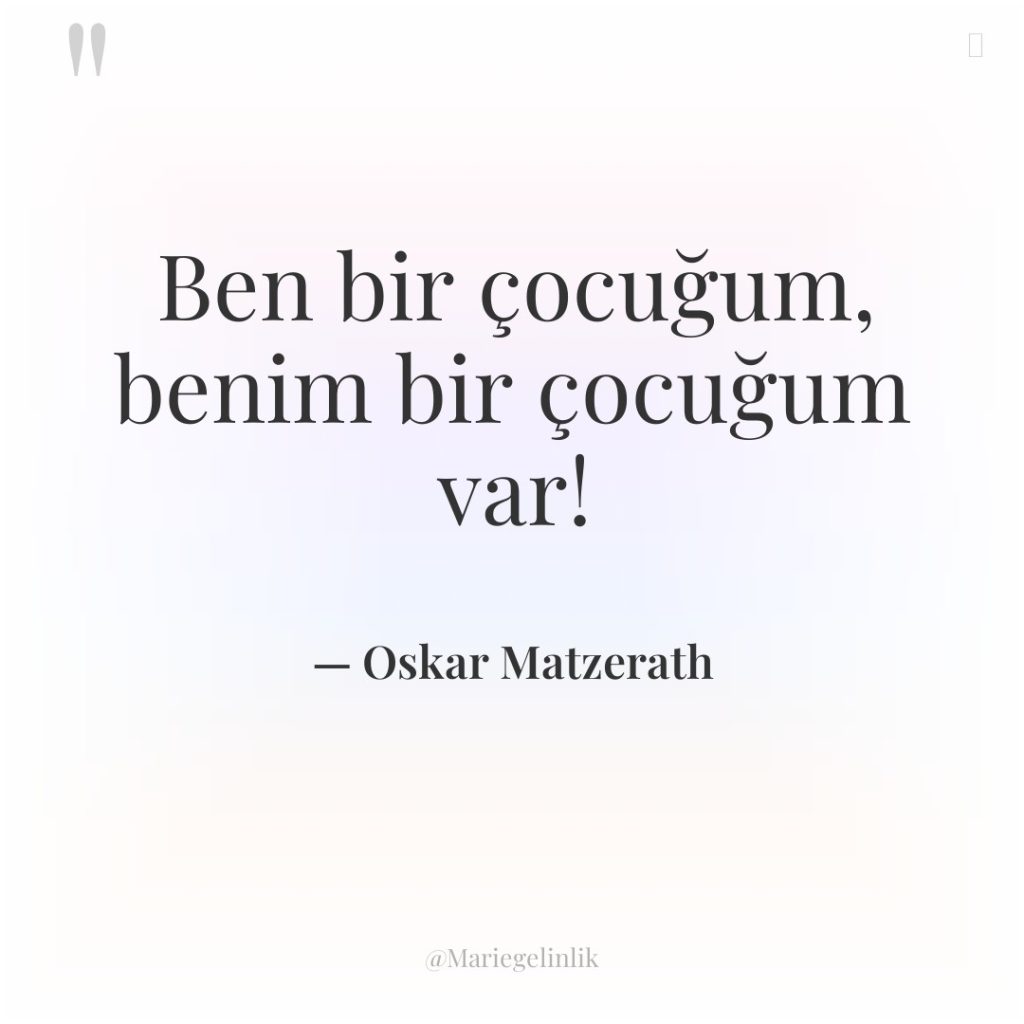 Ben bir çocuğum, benim bir çocuğum var!