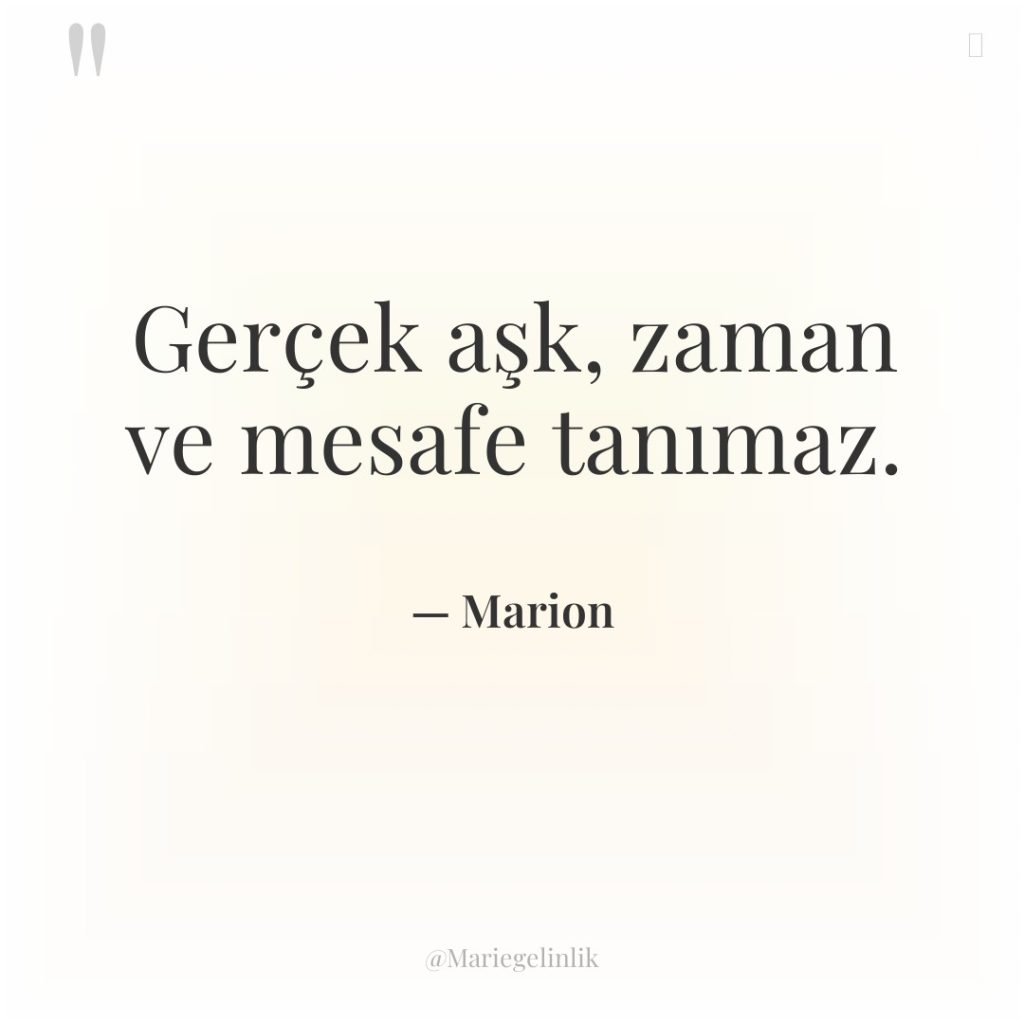 Gerçek aşk, zaman ve mesafe tanımaz.