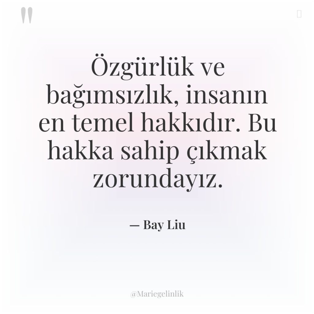 Özgürlük ve bağımsızlık, insanın en temel hakkıdır. Bu hakka sahip…