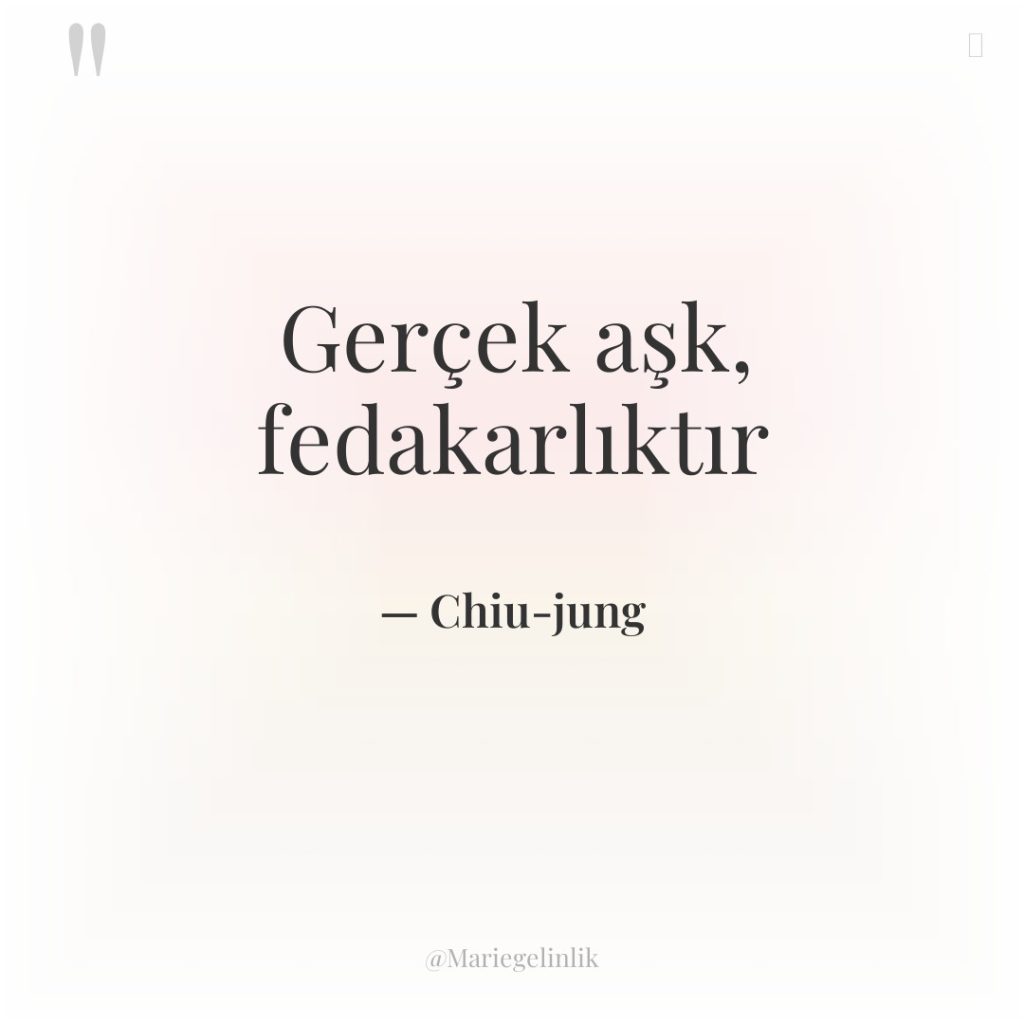 Gerçek aşk, fedakarlıktır