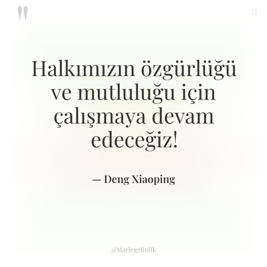 Halkımızın özgürlüğü ve mutluluğu için çalışmaya devam edeceğiz!