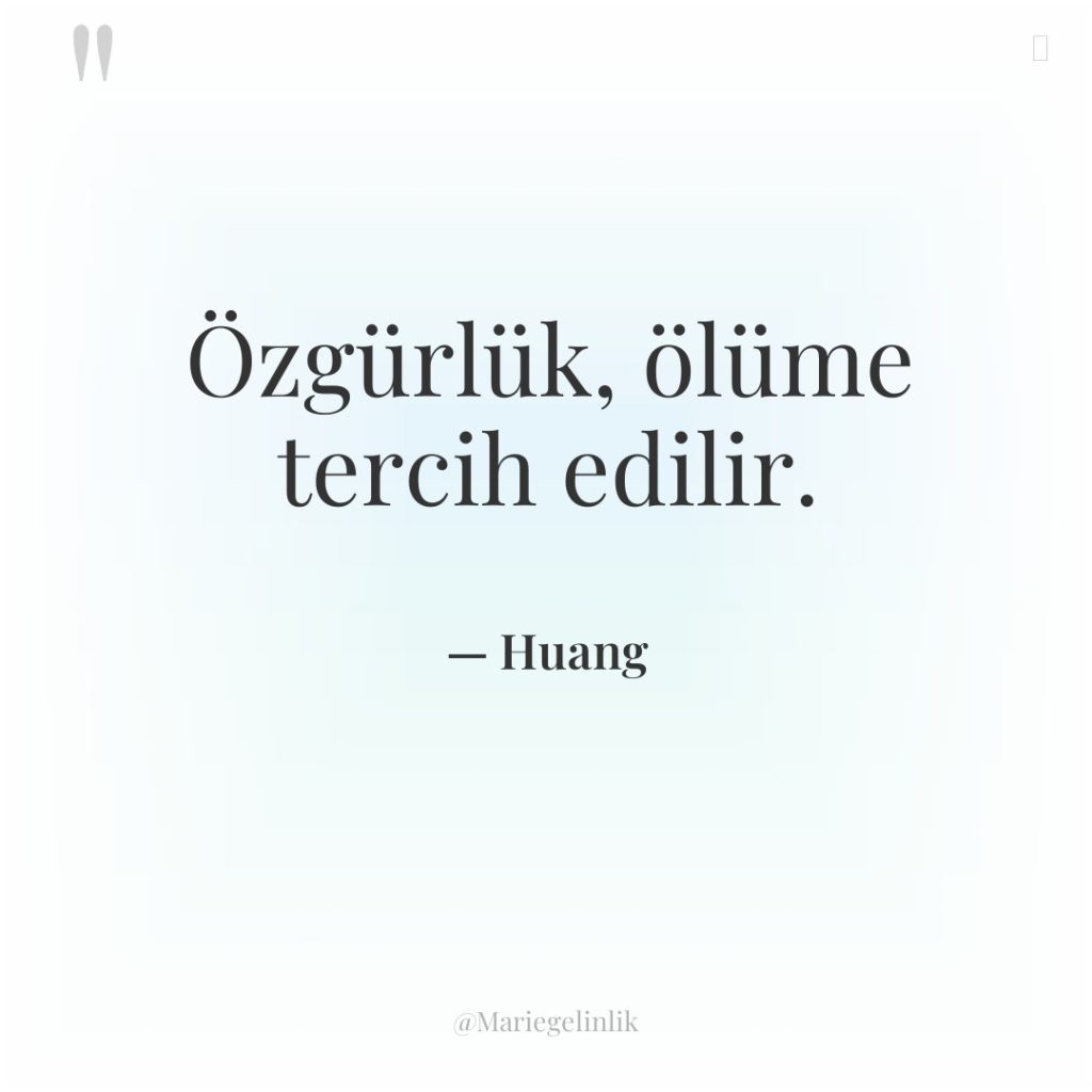 Özgürlük, ölüme tercih edilir.