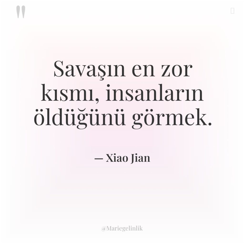 Savaşın en zor kısmı, insanların öldüğünü görmek.