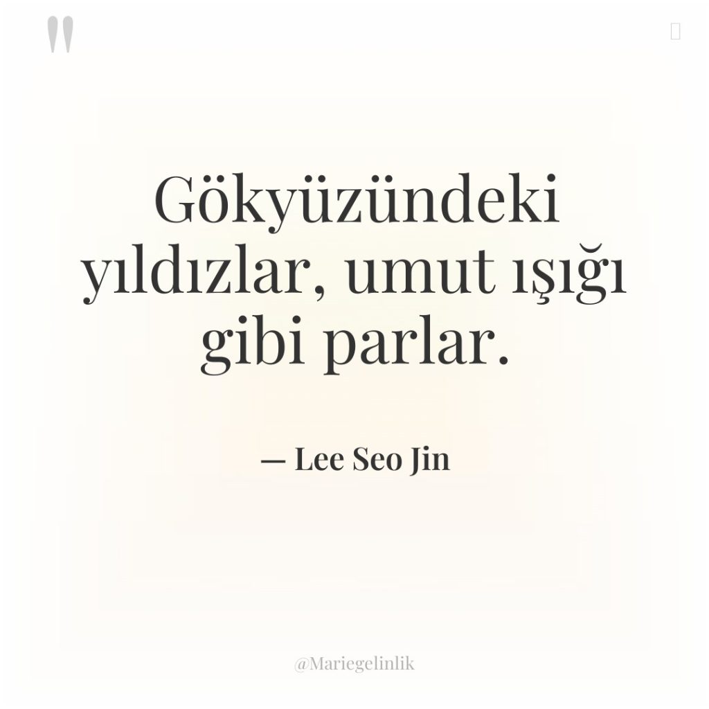 Gökyüzündeki yıldızlar, umut ışığı gibi parlar.