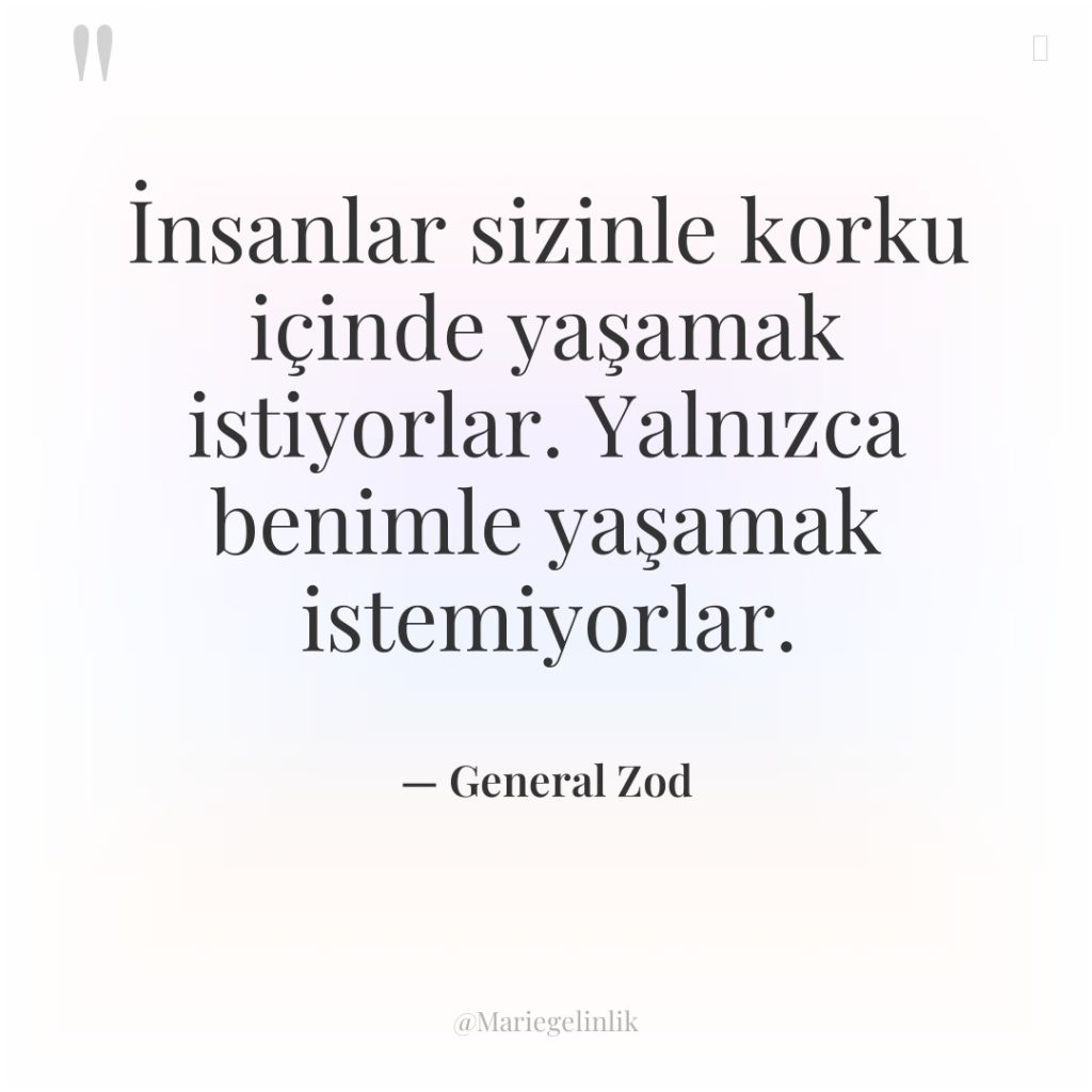 İnsanlar sizinle korku içinde yaşamak istiyorlar. Yalnızca benimle yaşamak istemiyorlar.