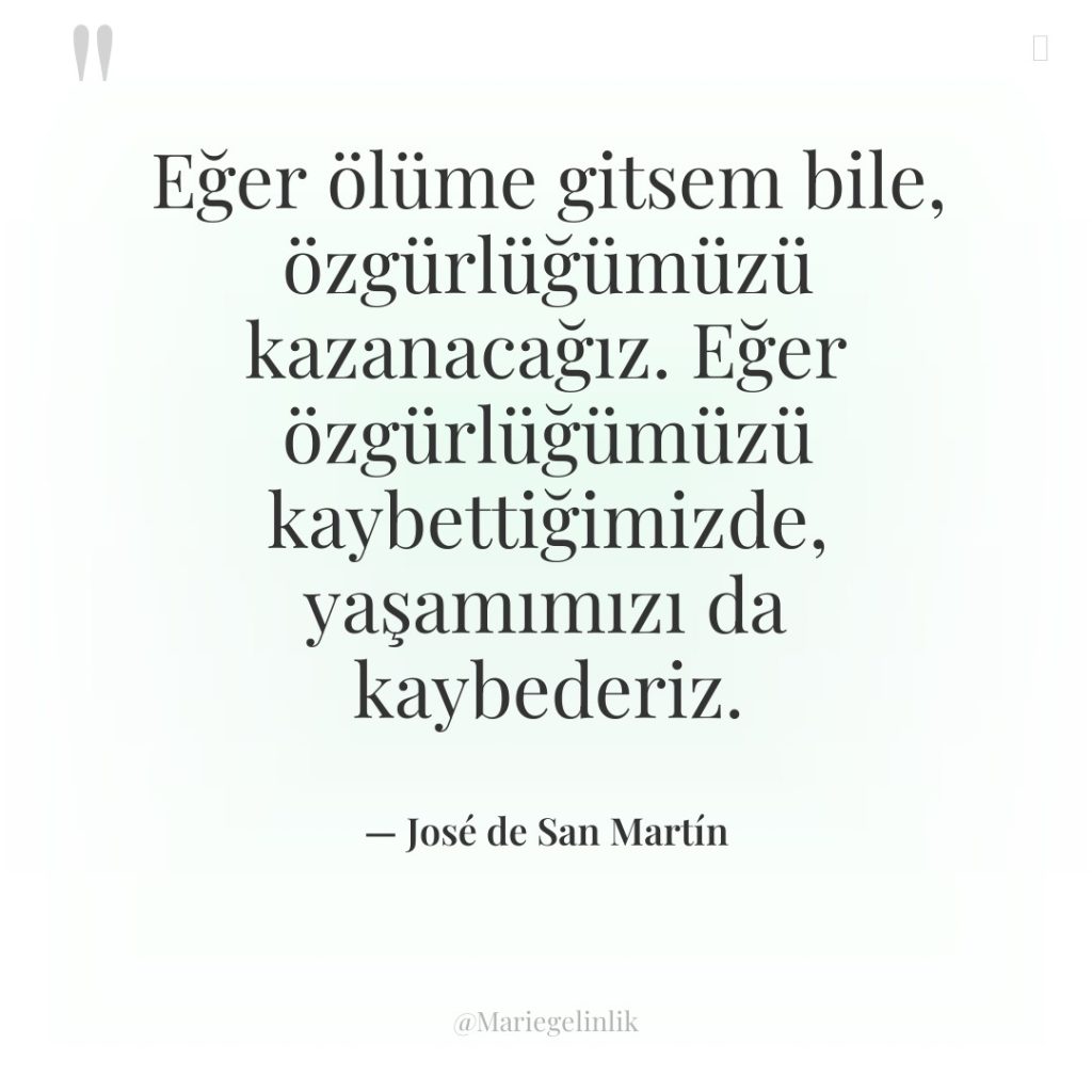 Eğer ölüme gitsem bile, özgürlüğümüzü kazanacağız. Eğer özgürlüğümüzü kaybettiğimizde, yaşamımızı…