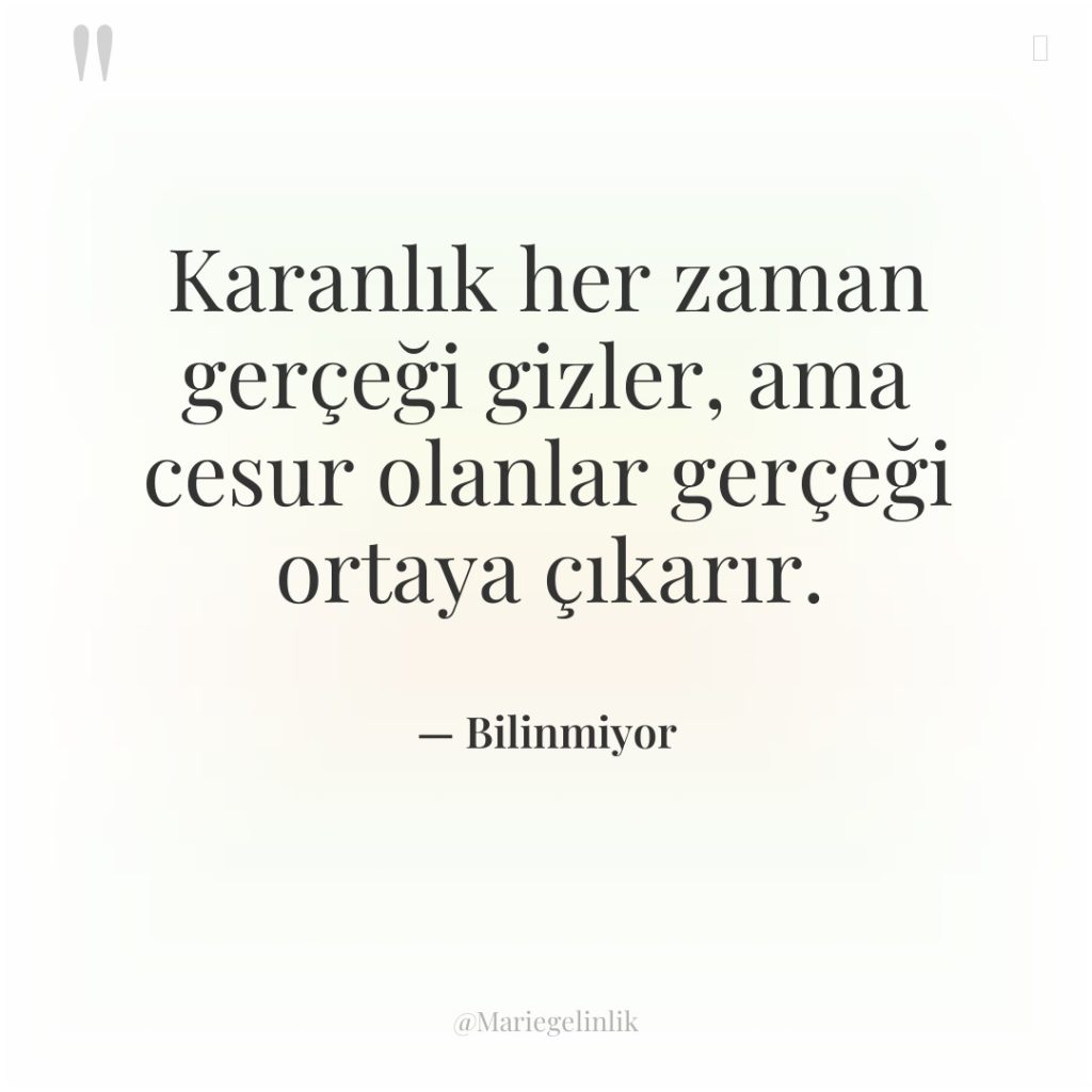 Karanlık her zaman gerçeği gizler, ama cesur olanlar gerçeği ortaya…