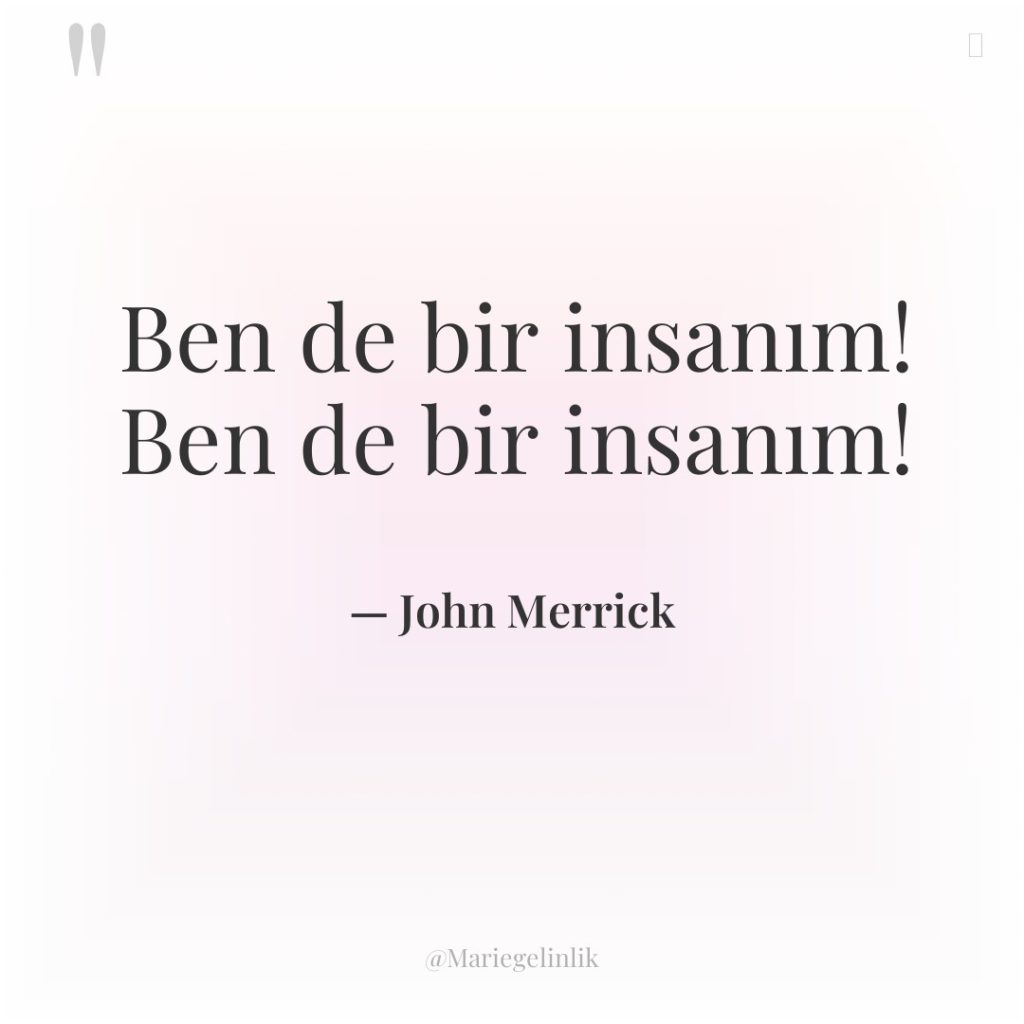 Ben de bir insanım! Ben de bir insanım!