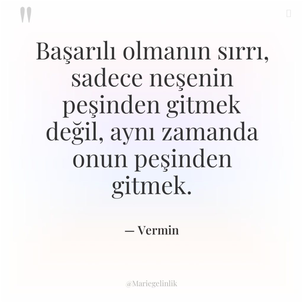 Başarılı olmanın sırrı, sadece neşenin peşinden gitmek değil, aynı zamanda…