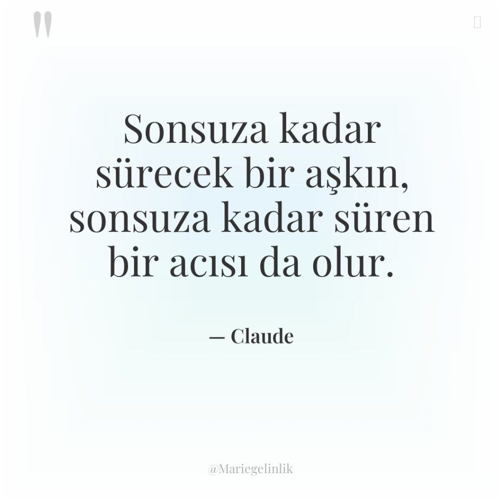 Sonsuza kadar sürecek bir aşkın, sonsuza kadar süren bir acısı…