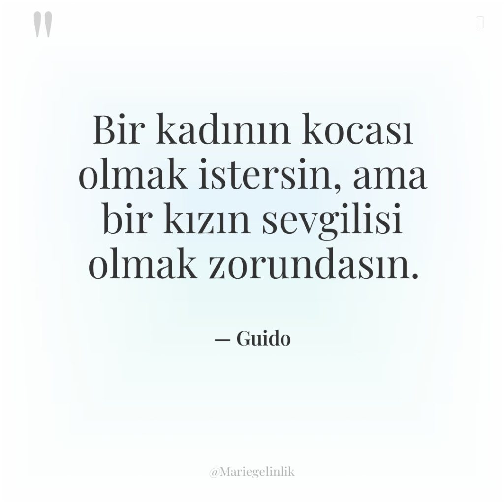 Bir kadının kocası olmak istersin, ama bir kızın sevgilisi olmak…