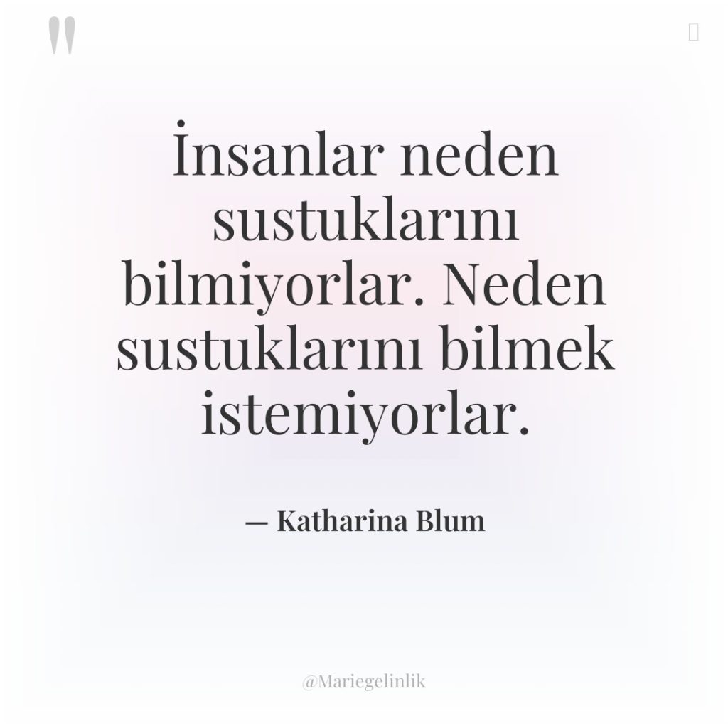 İnsanlar neden sustuklarını bilmiyorlar. Neden sustuklarını bilmek istemiyorlar.