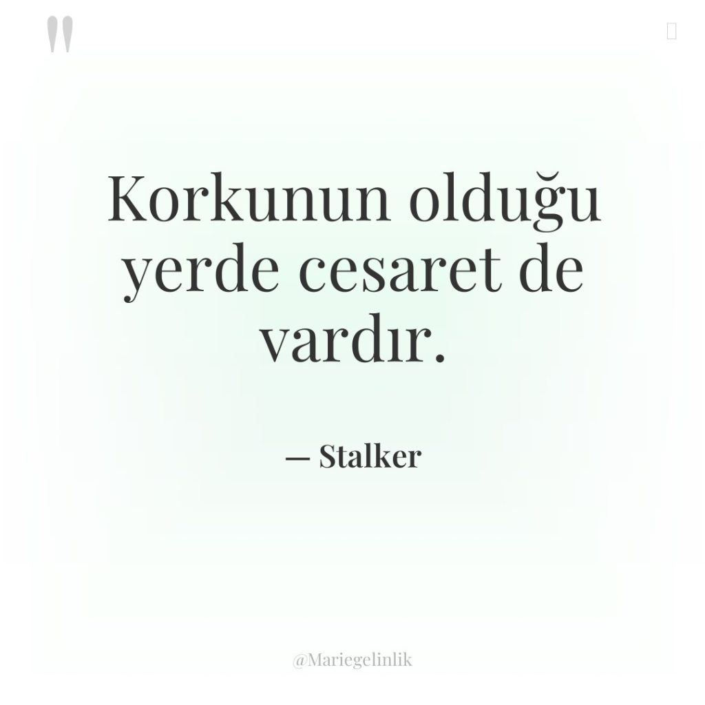 Korkunun olduğu yerde cesaret de vardır.