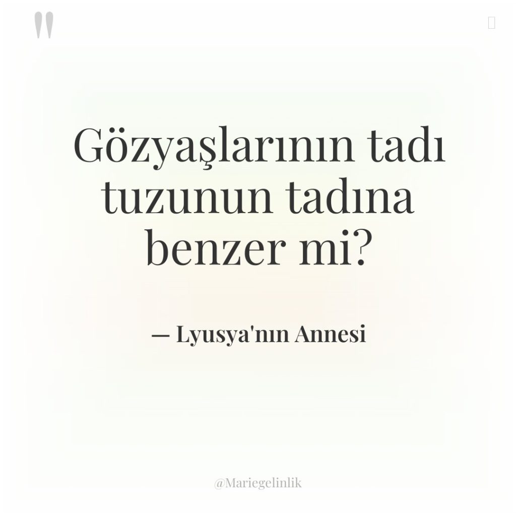 Gözyaşlarının tadı tuzunun tadına benzer mi?