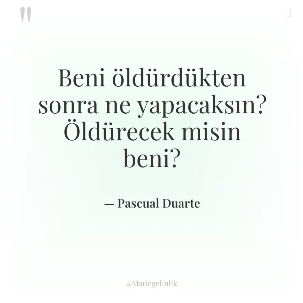 Beni öldürdükten sonra ne yapacaksın? Öldürecek misin beni?