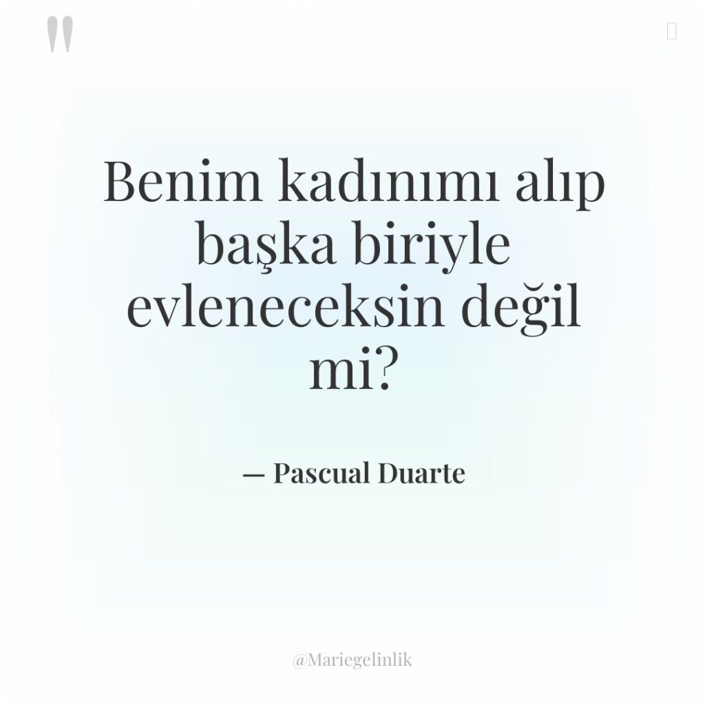 Benim kadınımı alıp başka biriyle evleneceksin değil mi?