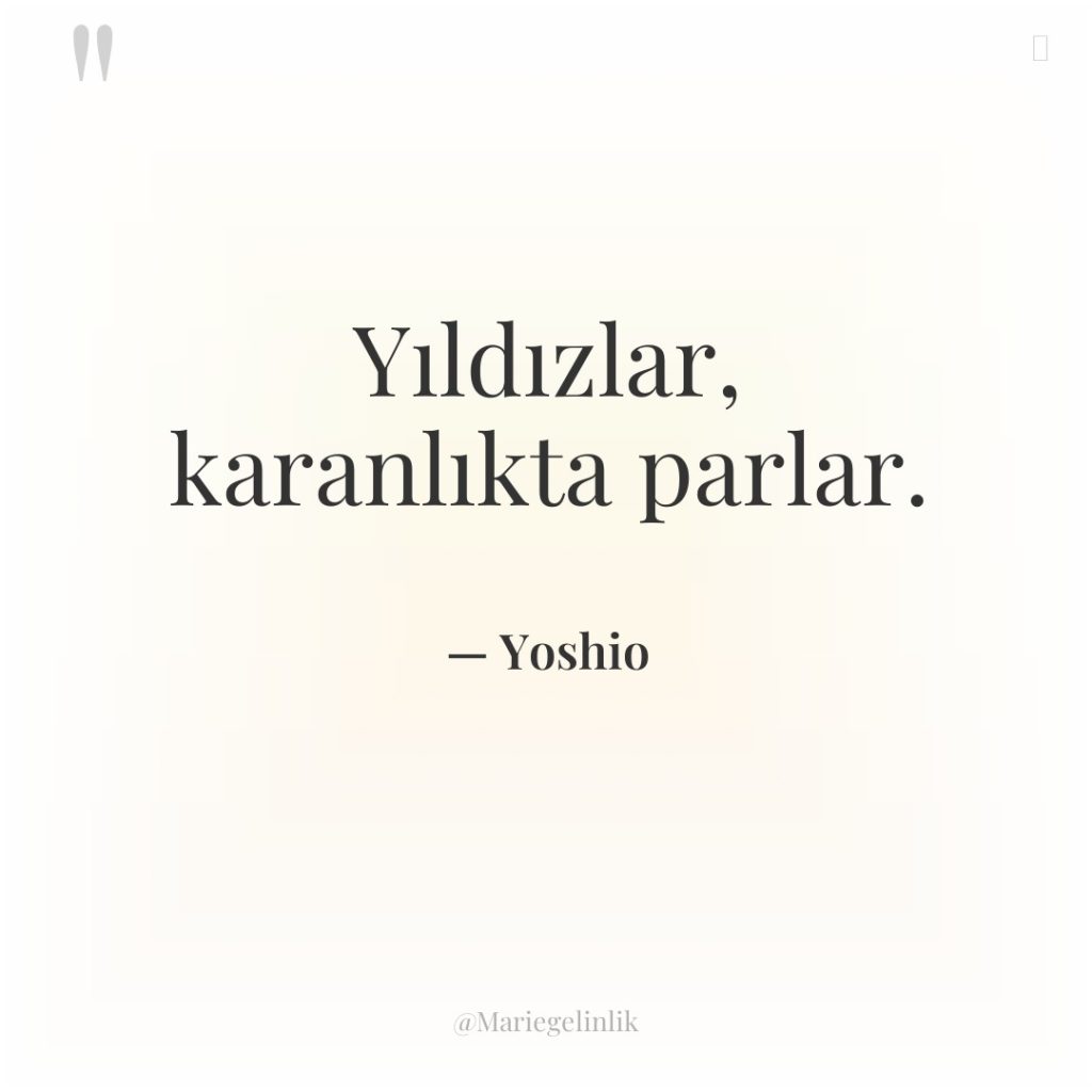 Yıldızlar, karanlıkta parlar.