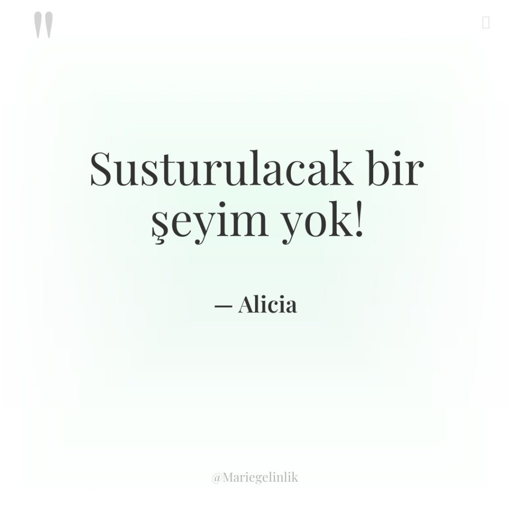 Susturulacak bir şeyim yok!