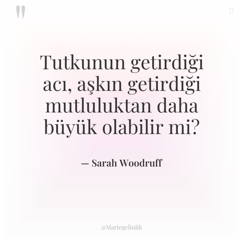 Tutkunun getirdiği acı, aşkın getirdiği mutluluktan daha büyük olabilir mi?