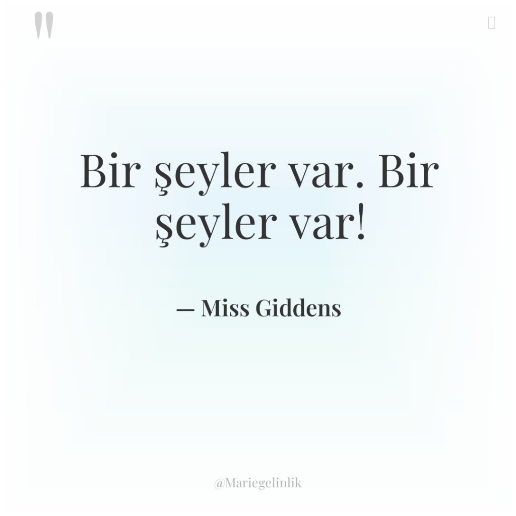 Bir şeyler var. Bir şeyler var!