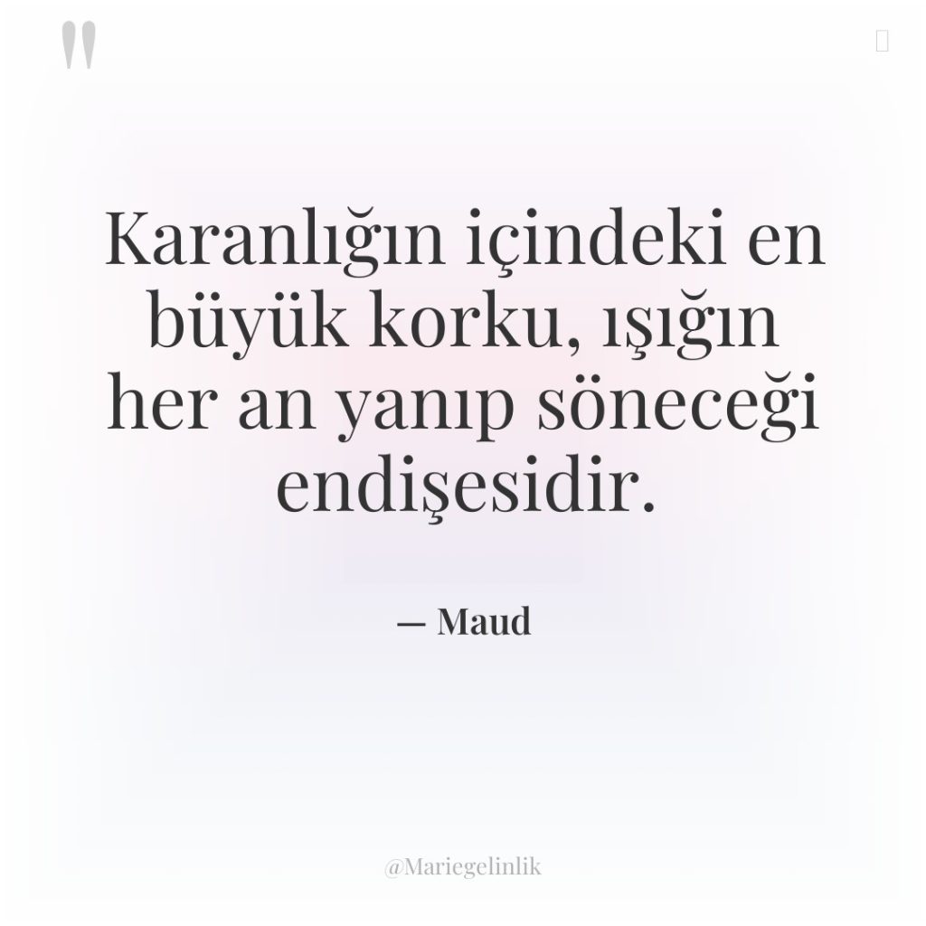 Karanlığın içindeki en büyük korku, ışığın her an yanıp söneceği…