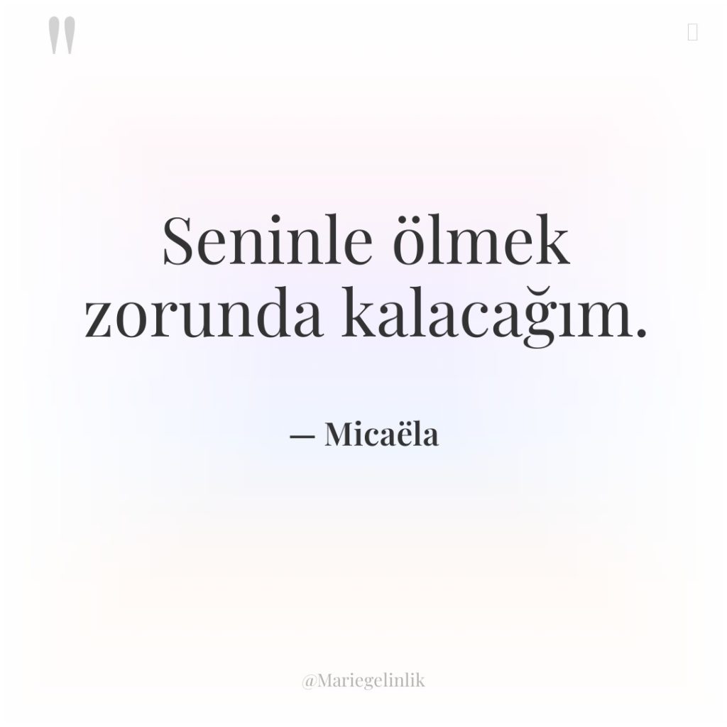 Seninle ölmek zorunda kalacağım.