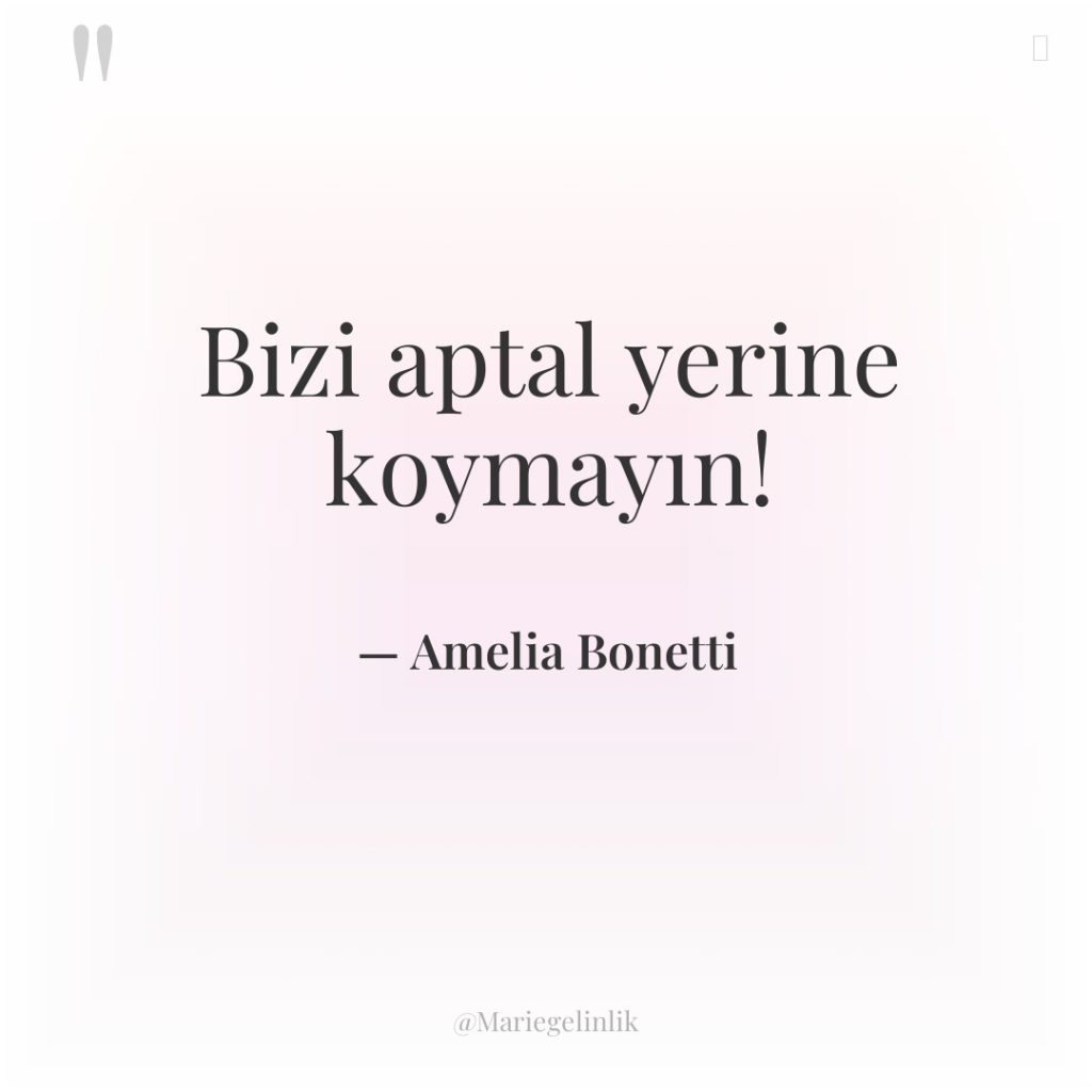 Bizi aptal yerine koymayın!