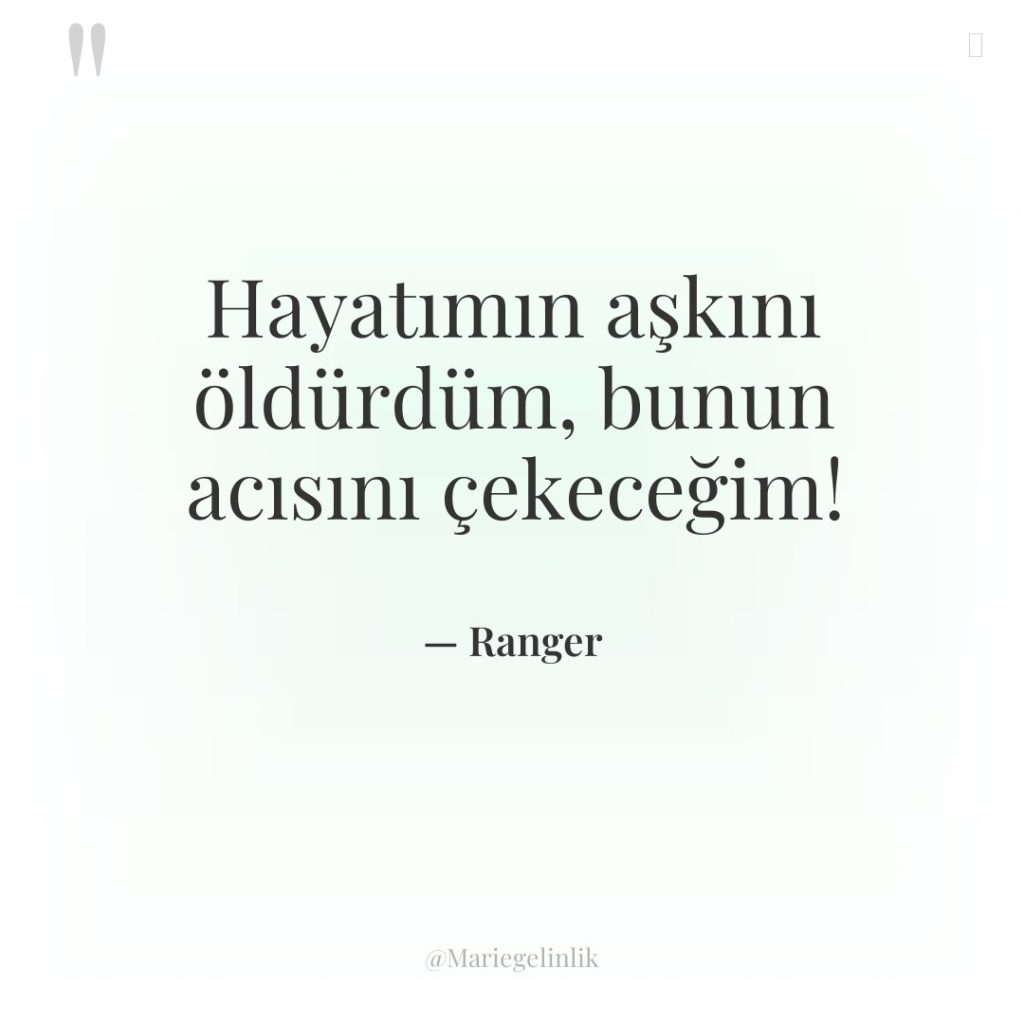 Hayatımın aşkını öldürdüm, bunun acısını çekeceğim!