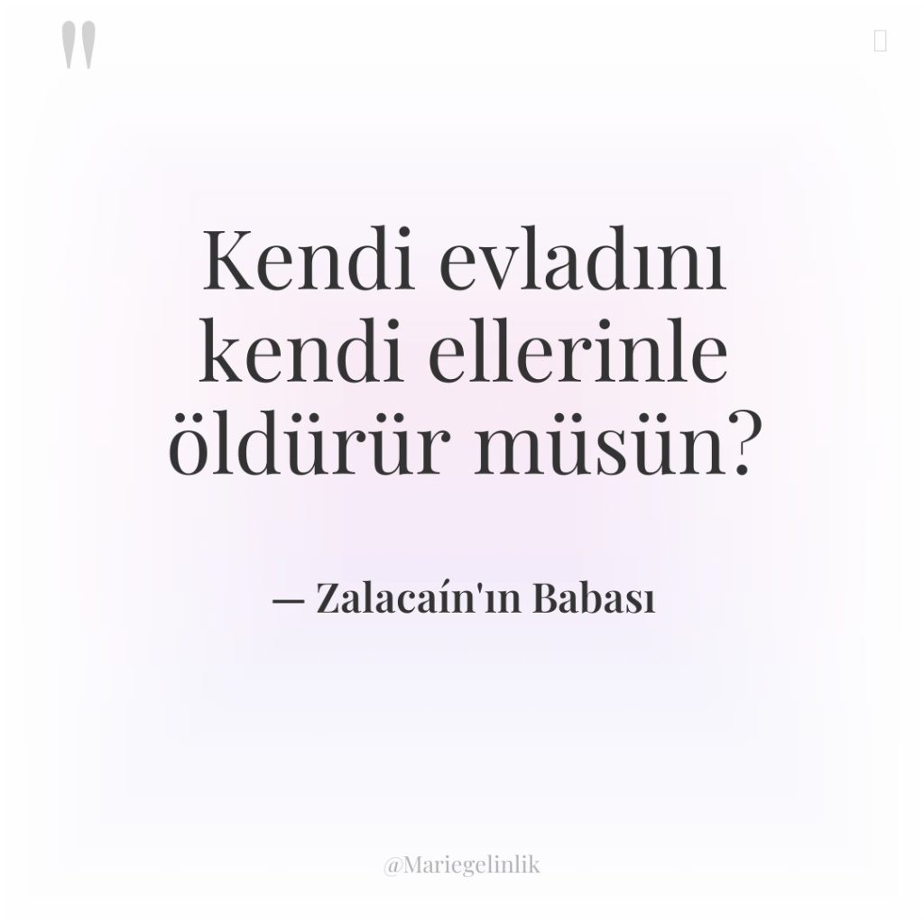 Kendi evladını kendi ellerinle öldürür müsün?