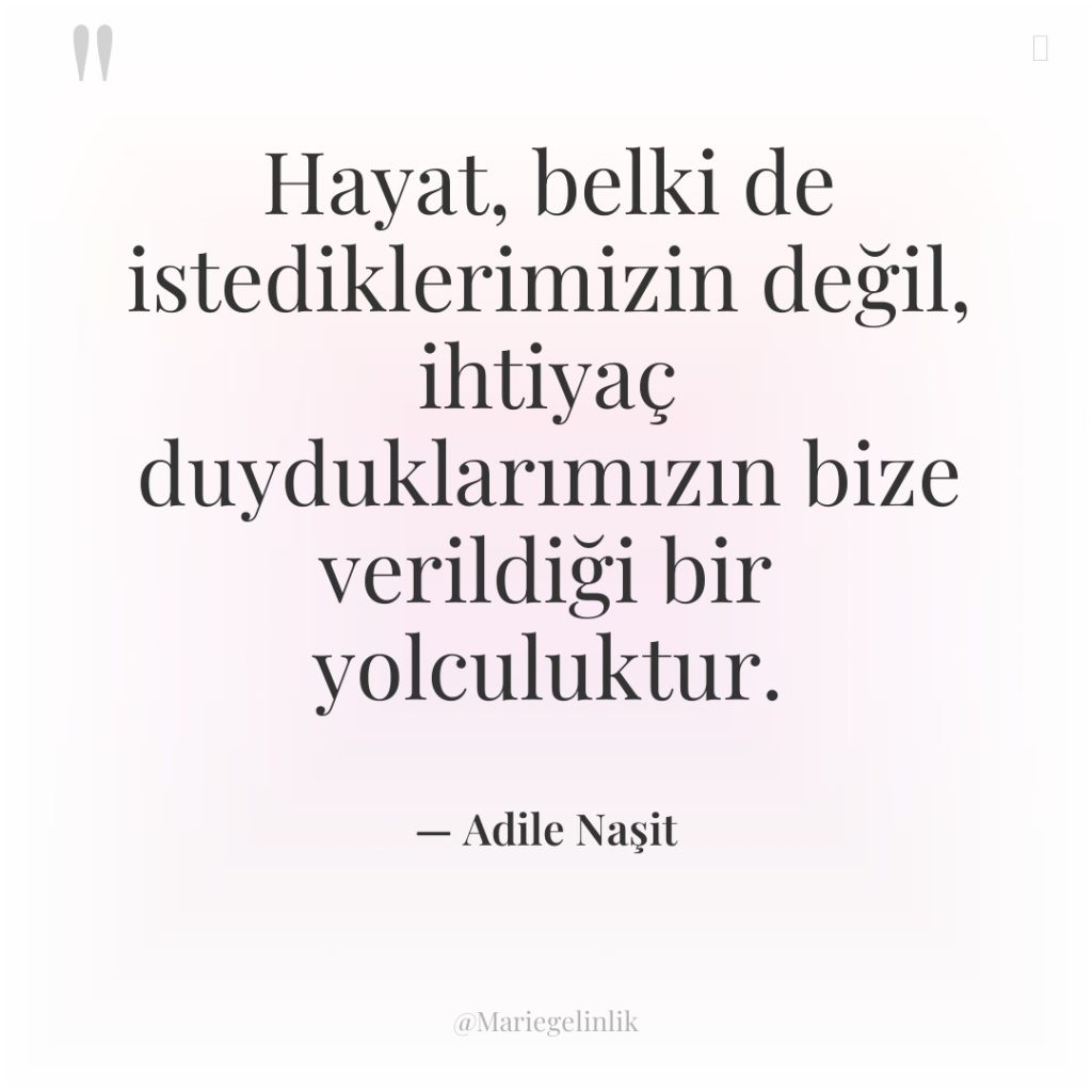 Hayat, belki de istediklerimizin değil, ihtiyaç duyduklarımızın bize verildiği bir…