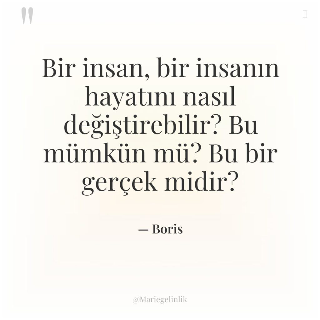 Bir insan, bir insanın hayatını nasıl değiştirebilir? Bu mümkün mü?…