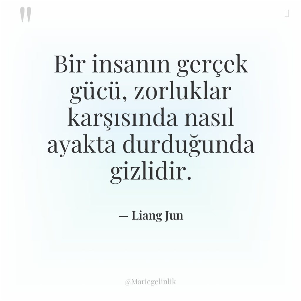 Bir insanın gerçek gücü, zorluklar karşısında nasıl ayakta durduğunda gizlidir.