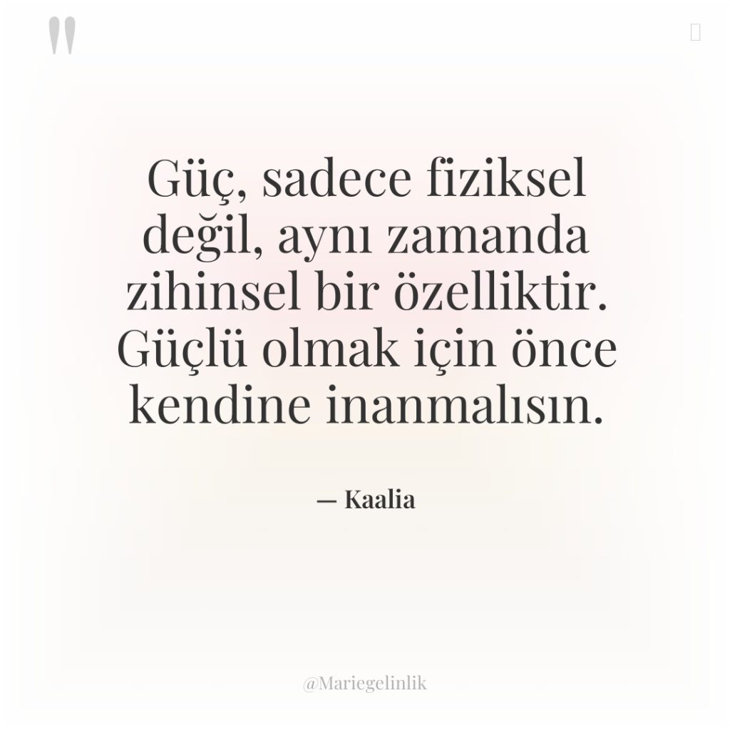 Güç, sadece fiziksel değil, aynı zamanda zihinsel bir özelliktir. Güçlü…
