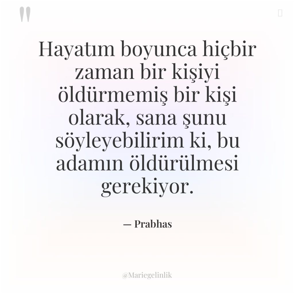 Hayatım boyunca hiçbir zaman bir kişiyi öldürmemiş bir kişi olarak,…