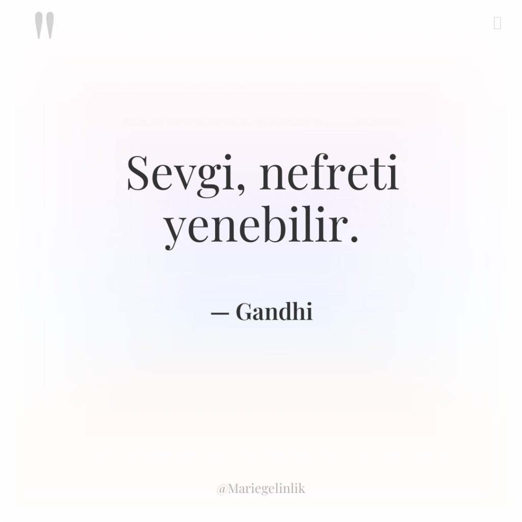 Sevgi, nefreti yenebilir.