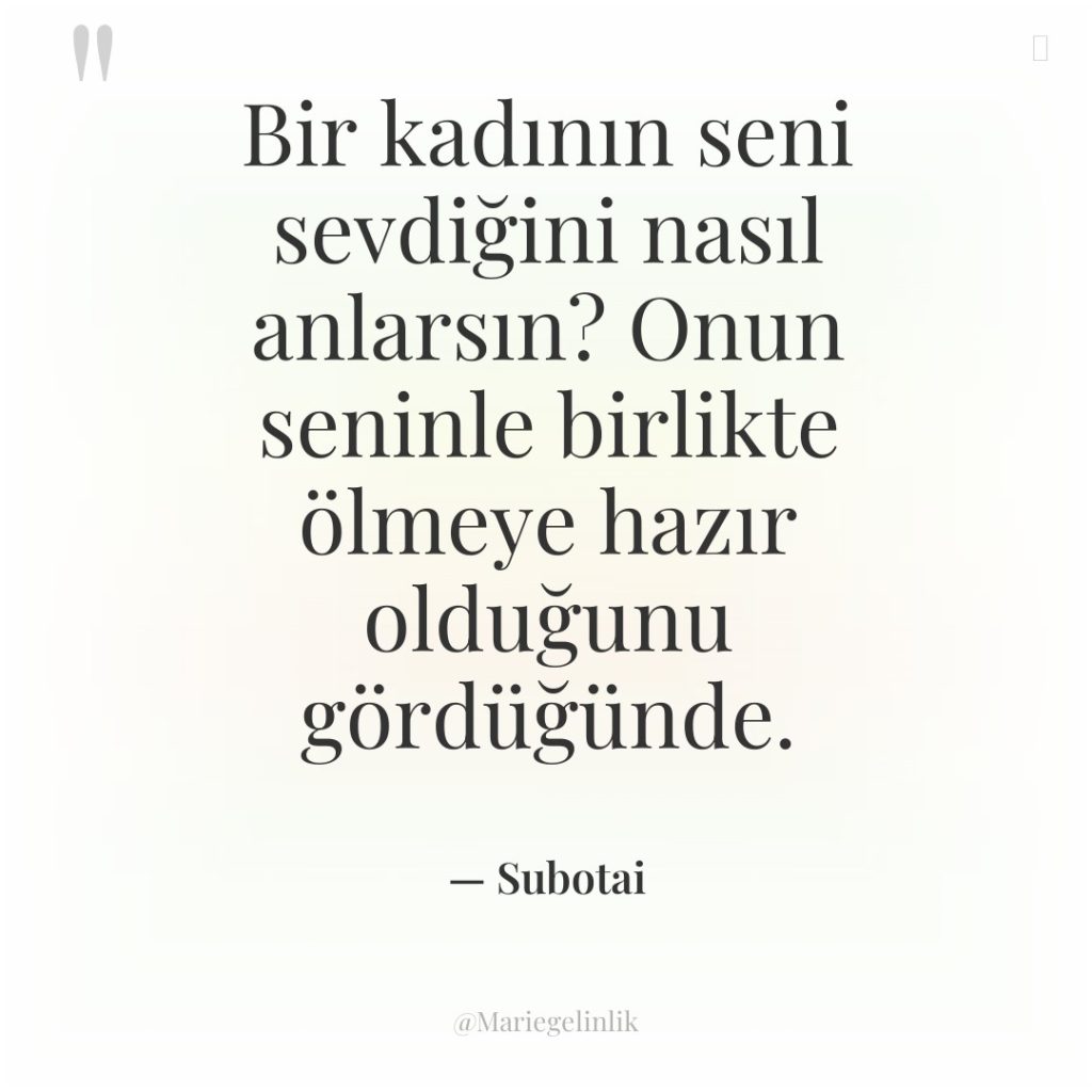 Bir kadının seni sevdiğini nasıl anlarsın? Onun seninle birlikte ölmeye…
