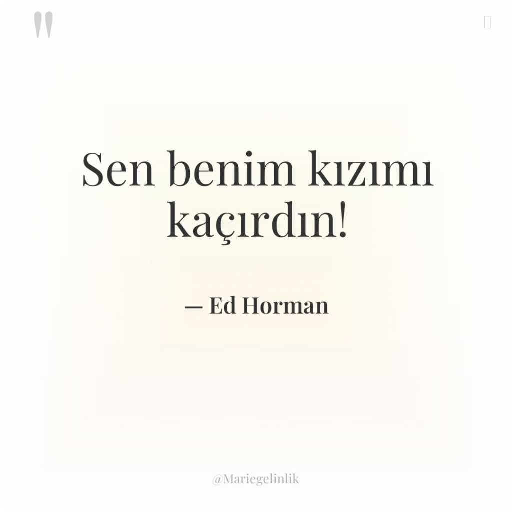 Sen benim kızımı kaçırdın!