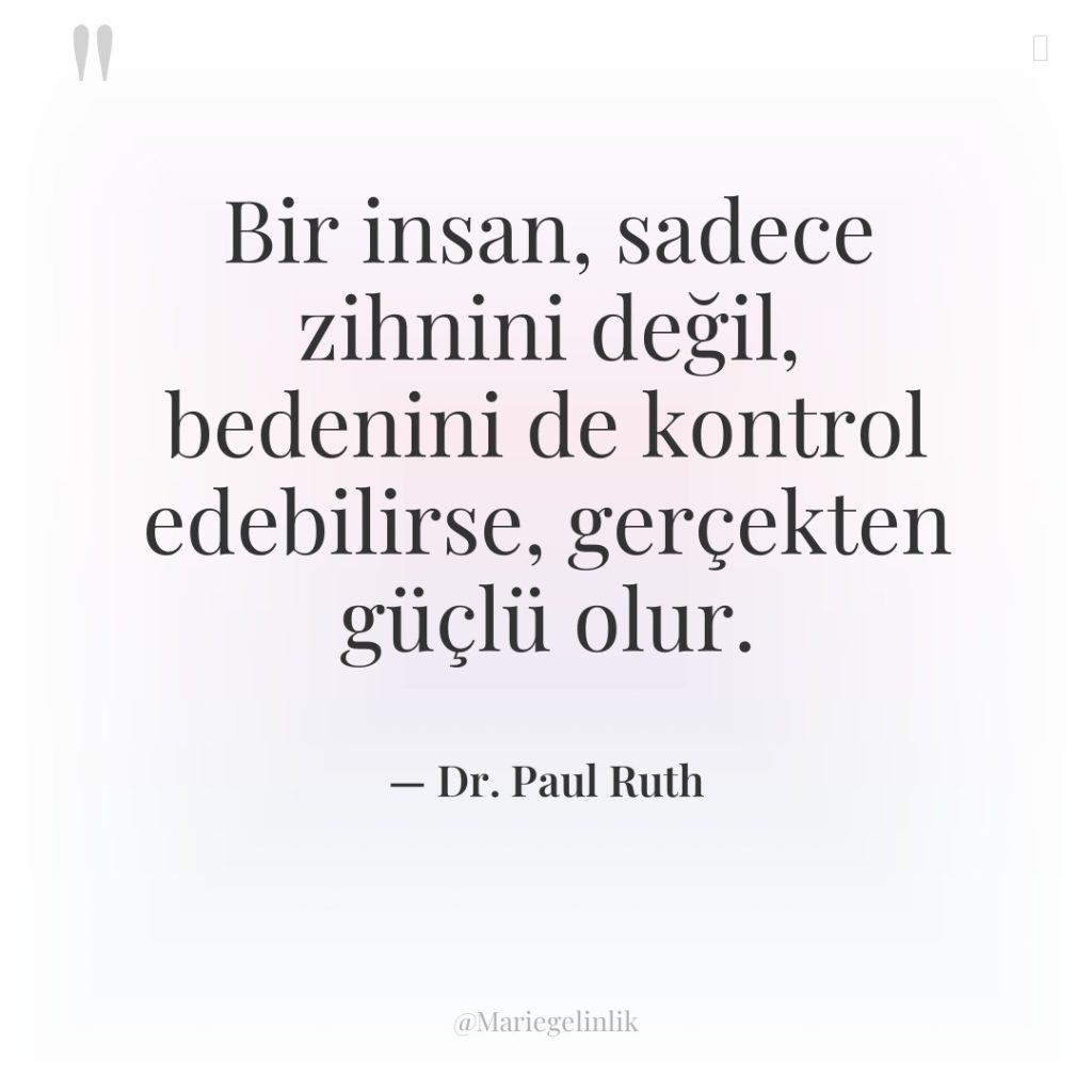 Bir insan, sadece zihnini değil, bedenini de kontrol edebilirse, gerçekten…