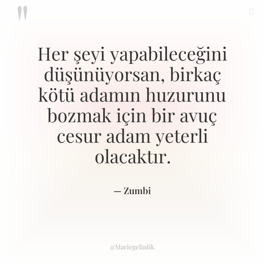 Her şeyi yapabileceğini düşünüyorsan, birkaç kötü adamın huzurunu bozmak için…