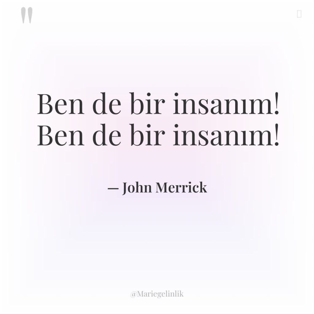 Ben de bir insanım! Ben de bir insanım!