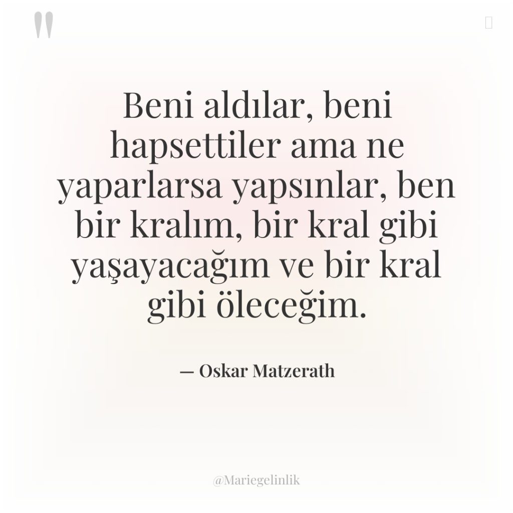 Beni aldılar, beni hapsettiler ama ne yaparlarsa yapsınlar, ben bir…