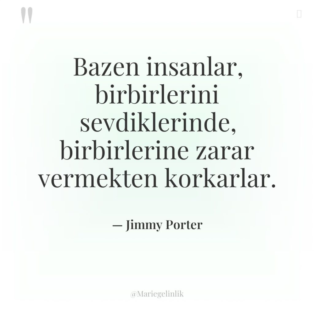 Bazen insanlar, birbirlerini sevdiklerinde, birbirlerine zarar vermekten korkarlar.