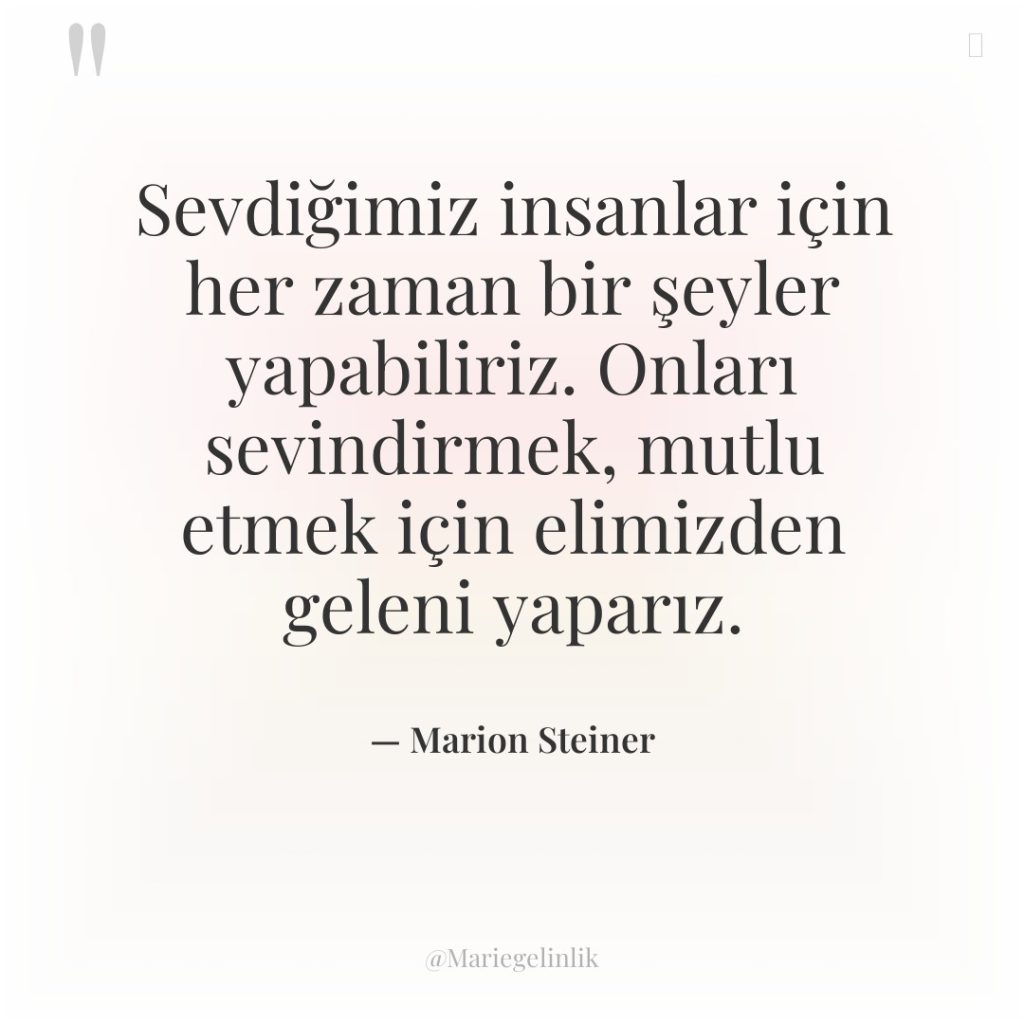 Sevdiğimiz insanlar için her zaman bir şeyler yapabiliriz. Onları sevindirmek,…