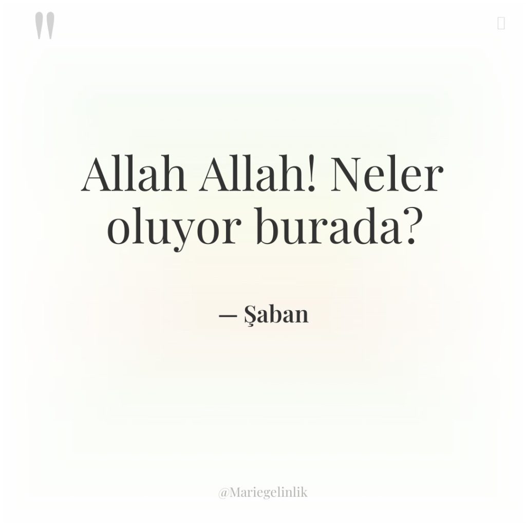 Allah Allah! Neler oluyor burada?