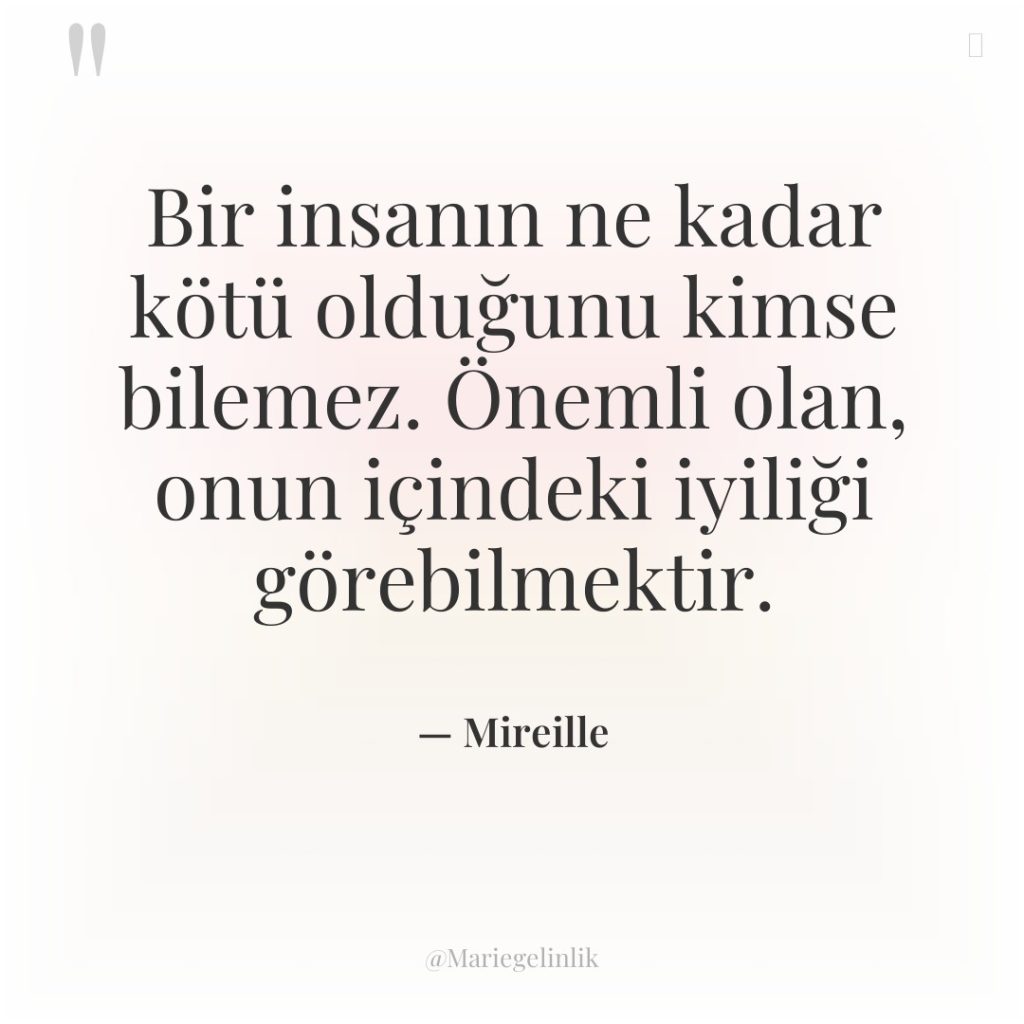 Bir insanın ne kadar kötü olduğunu kimse bilemez. Önemli olan,…