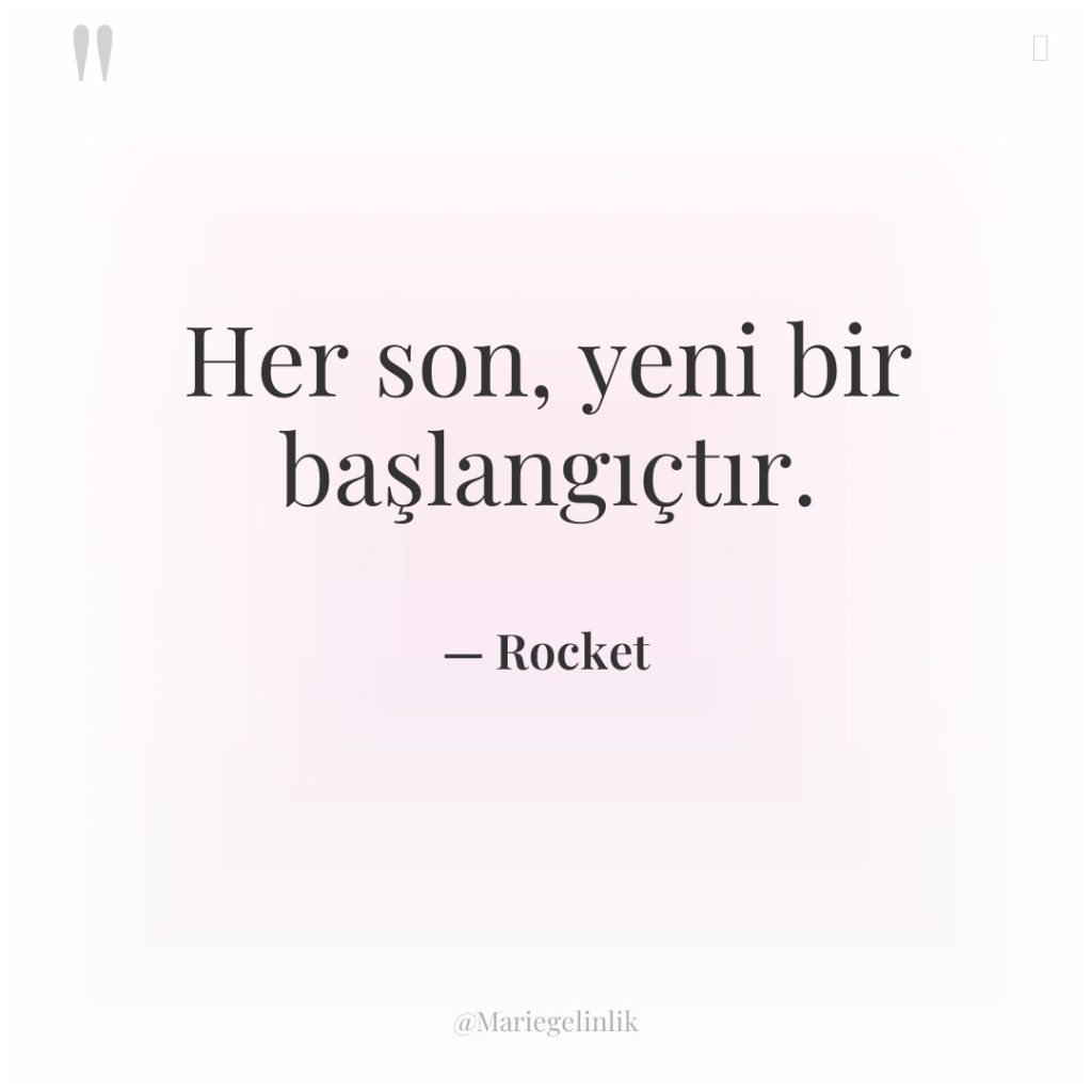 Her son, yeni bir başlangıçtır.