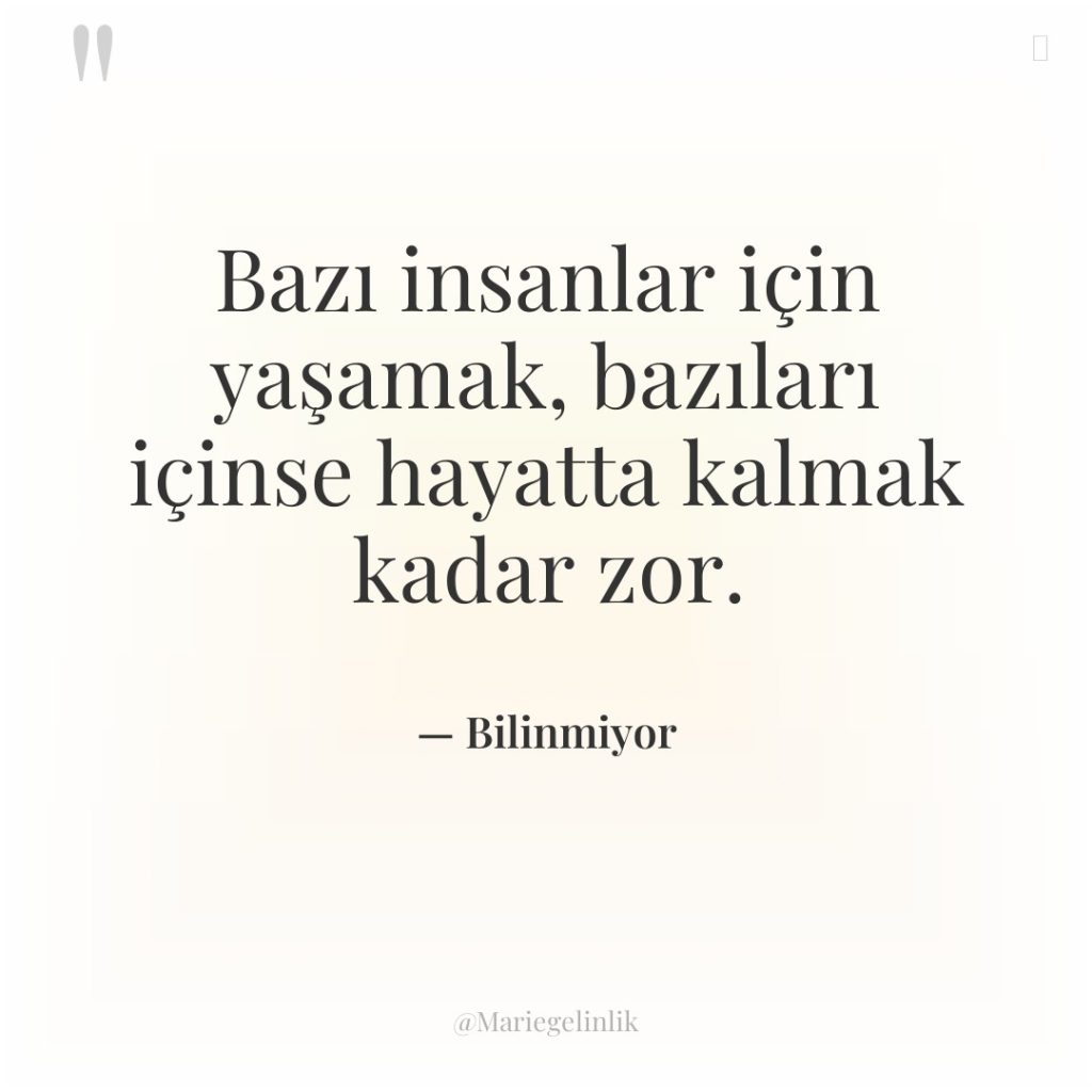 Bazı insanlar için yaşamak, bazıları içinse hayatta kalmak kadar zor.