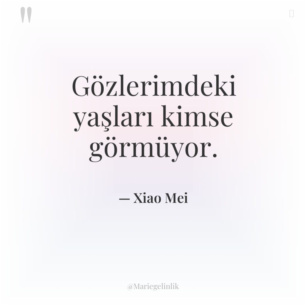 Gözlerimdeki yaşları kimse görmüyor.