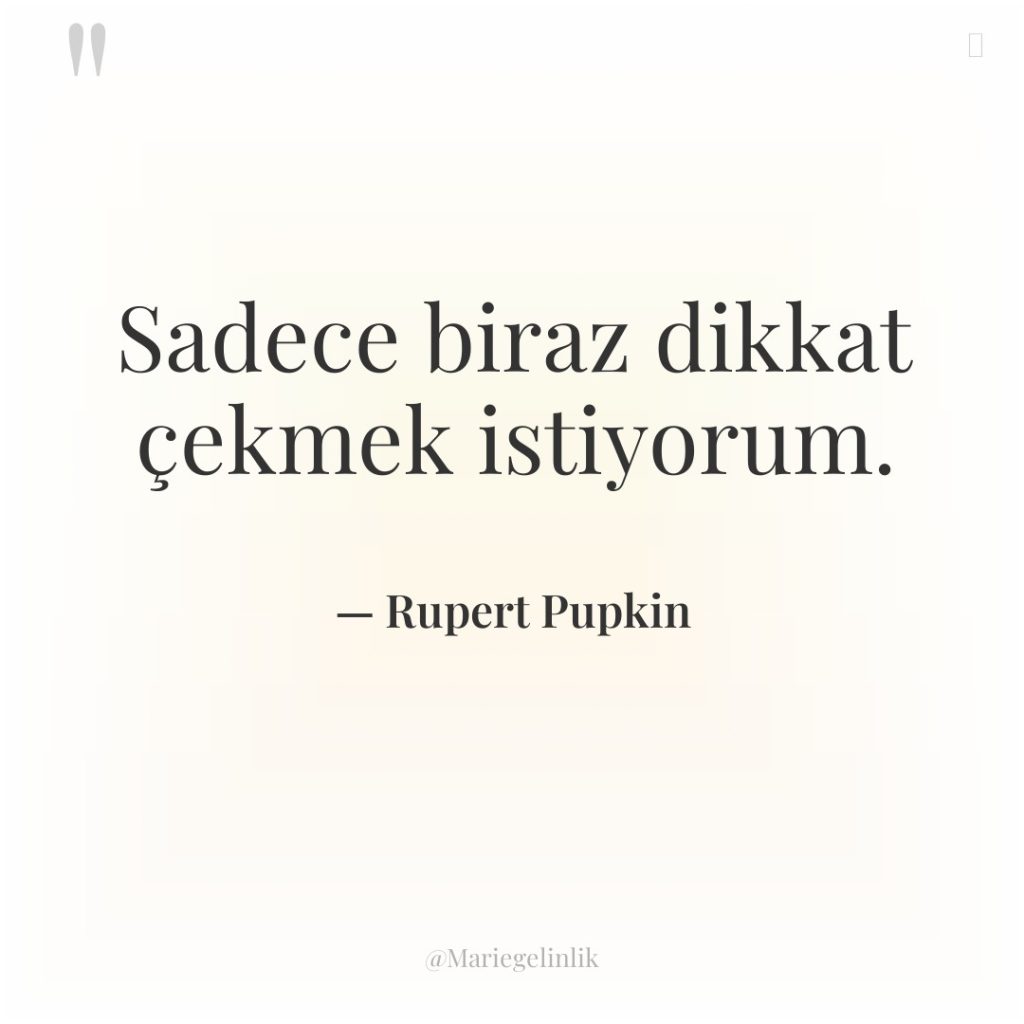 Sadece biraz dikkat çekmek istiyorum.