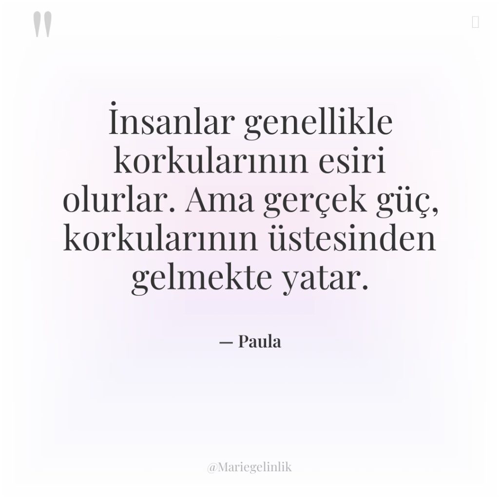 İnsanlar genellikle korkularının esiri olurlar. Ama gerçek güç, korkularının üstesinden…